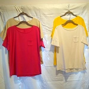 Talbot's Linen Blend Short Sleeve Top